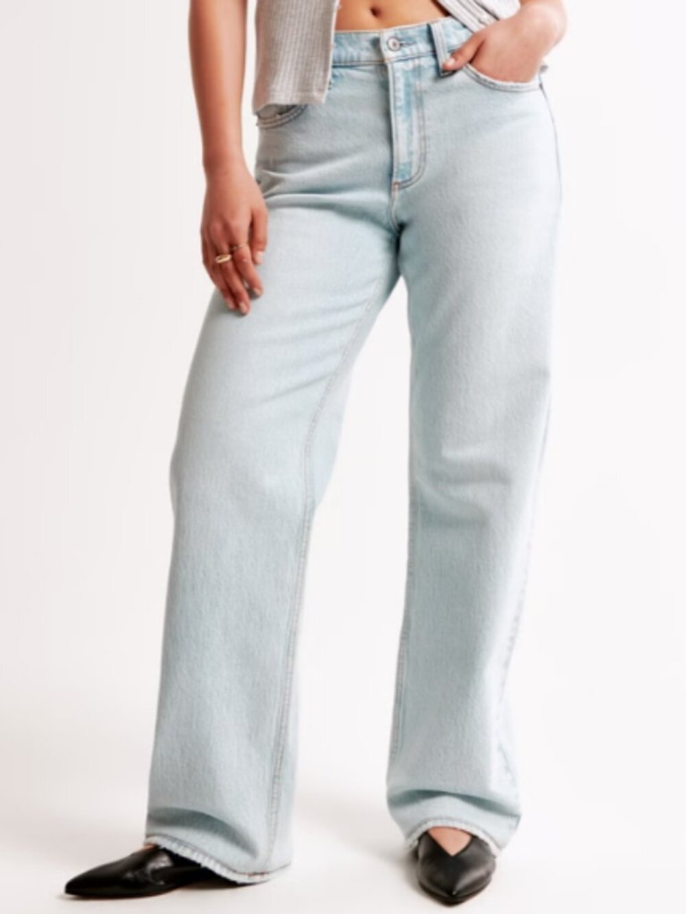 Abercrombie & Fitch Curve Love Baggy Low Rise Jean - Womens 30, 10 extra short